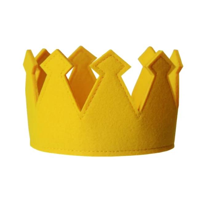 Chapeau d'anniversaire pour bébé en feutre personnalisé, bon marché, réutilisable, mignon, couronne