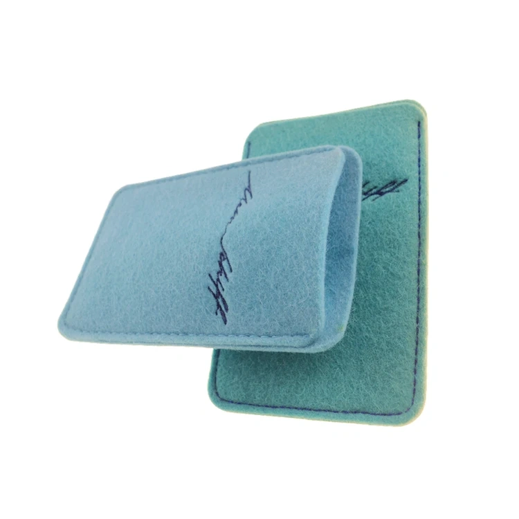 custom size color printed logo RPET needle punch polyester felt cell phone covers for all phones wholesale promotion gift