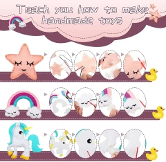 مجموعة خياطة يدوية من اللباد على شكل فراشة وحيد القرن للأطفال