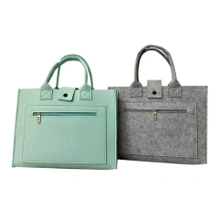 sac en feutre Sac fourre-tout en feutre coloré Mallette d'affaires Sac à main pour ordinateur avec logo personnalisé Sac pour ordinateur portable de grande capacité