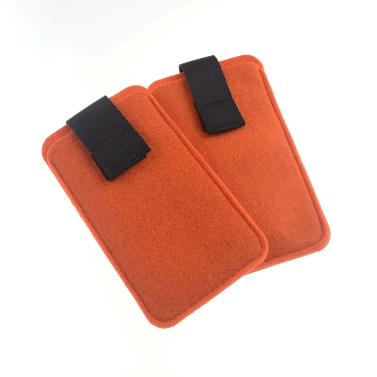 custom size color printed logo RPET needle punch polyester felt leather fancy ladies cell phone pouch case for men women kids