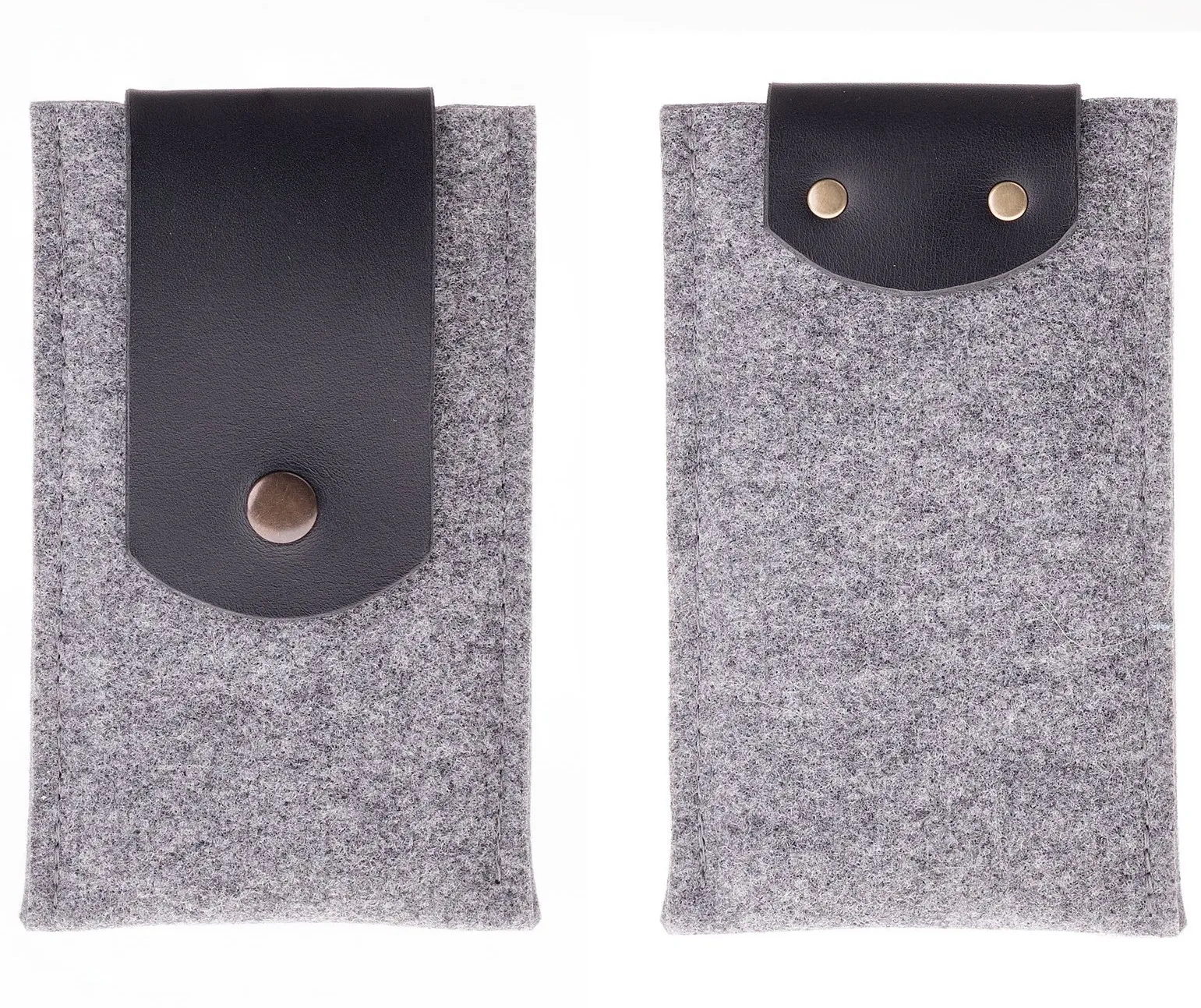 custom size color printed logo recycled RPET needle punch polyester felt leather cell phone pouch for men women kids