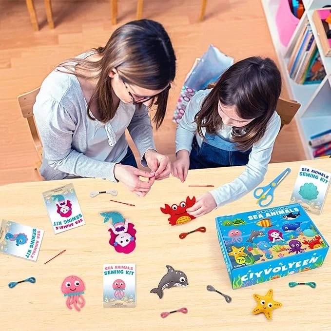 Kid Education Craft Art DIY Felt Sewing Kit S12 Sea Creature