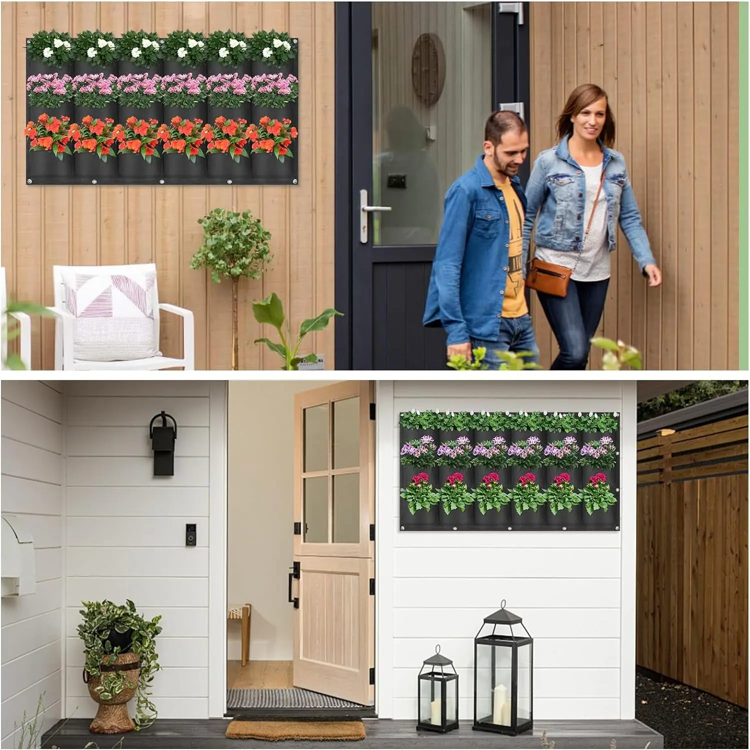 cheap bulk buy new fashion balcony railing fence yard garden home decor horizontal wall planter grow bags hanging flower pot