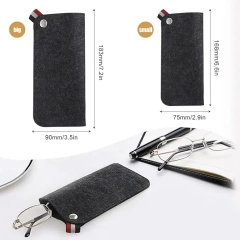 2024 hot design custom size felt soft slip pouch holder portable glasses eyeglasses storage case bags for women men