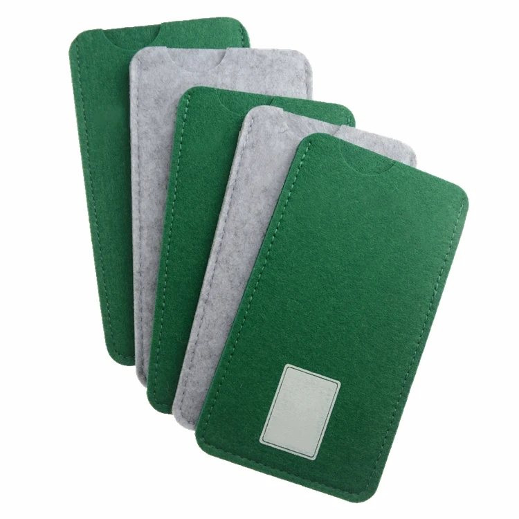 custom size color printed logo RPET needle punch polyester felt cell phone case covers for all phones wholesale promotion gift