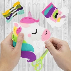 DIY Toy Unicorn Rainbow Whale Bee Kitty Mermaid Felt Sew Kit