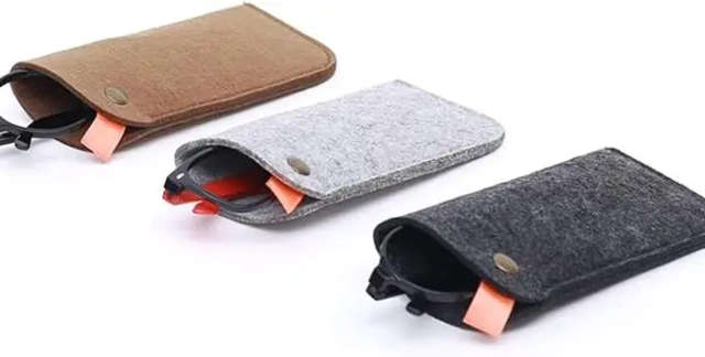 2024 modern high quality logo fair trade ethically handmade felt glasses case sublimation protective eyeglass cover