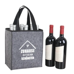 Túi vải không dệt đựng rượu giá sỉ giá rẻ có logo thời trang tùy chỉnh túi nỉ đựng rượu bia đựng chai