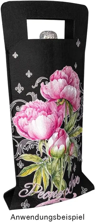 2024 travel portable ecofriendly reusable long black gray custom non woven felt carrier wine bottle bag
