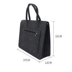 sac en feutre Sac fourre-tout en feutre coloré Mallette d'affaires Sac à main pour ordinateur avec logo personnalisé Sac pour ordinateur portable de grande capacité