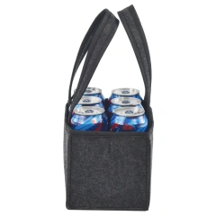 túi xách tay bán buôn bán chạy hàng mới về cảm thấy đơn giản du lịch tái sử dụng tùy chỉnh in 6 chai rượu túi tote