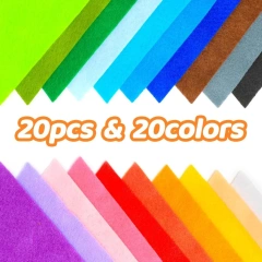 Feuille d'autocollants en feutre auto-adhésifs créatifs et amusants pour enfants