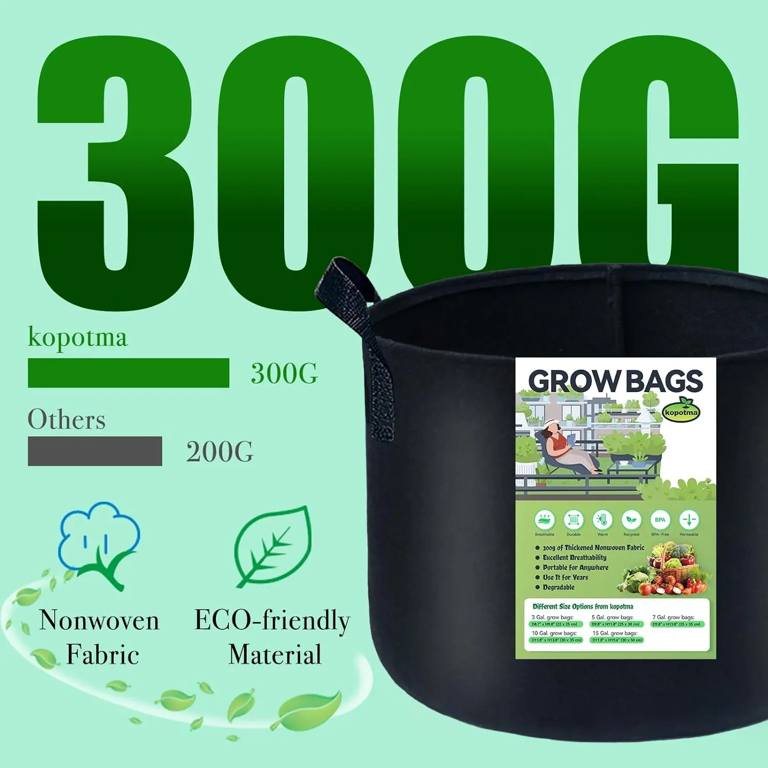 2024 new product multicolor mixed size outdoor durable handles fabric plant garden pots planters potato flower grow bags