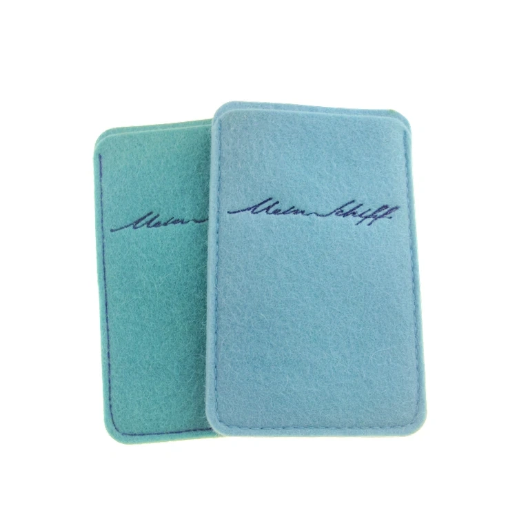 custom size color printed logo RPET needle punch polyester felt cell phone covers for all phones wholesale promotion gift