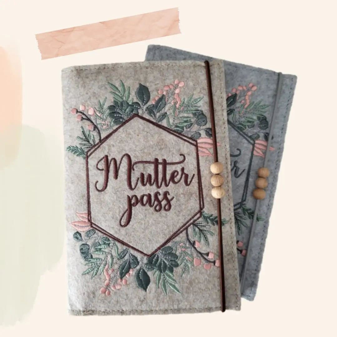 New Hot Premium Embroider Felt Maternity Log Pass Cover Bag for Pregnant Mother