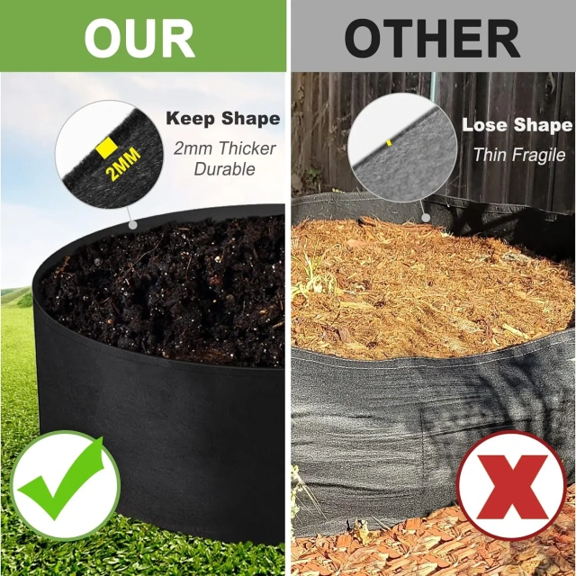 achat en gros pas cher de nouveaux pots de fleurs surélevés en tissu robuste et personnalisé de grande taille pour jardin de pommes de terre et légumes