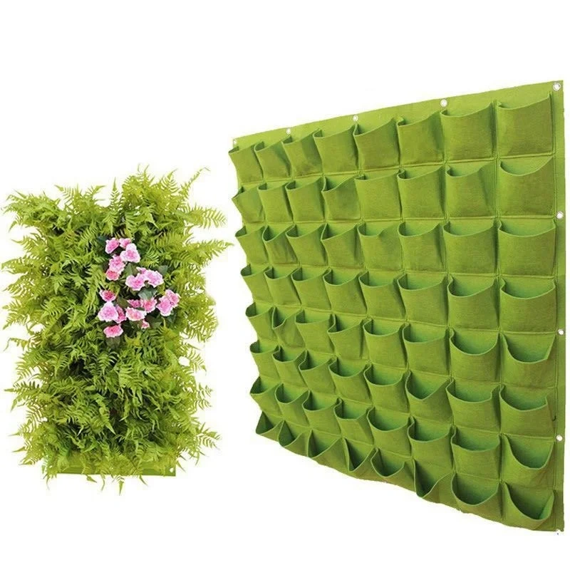 Wholesale Design  Black Vertical Breathable Plant Bag Hanging Growing Bag Outdoor Indoor Planter for Wall Garden Flower