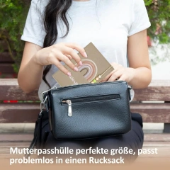 غطاء Mutterpass مصنوع من اللباد بلون قوس قزح بيج مخصص مع سلسلة مفاتيح