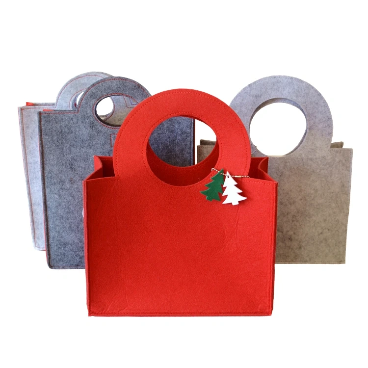 Custom Kid 2025 Decorative Tree Bulk Felt Christmas Gift Bag