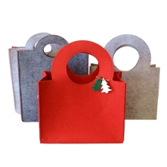 Sac cadeau de Noël en feutre décoratif personnalisé pour enfant 2025