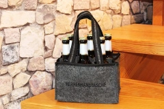 customized eco friendly carrying felt six pack beer wine gift bag water drink bottle sleeve carrier