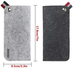 Étui à lunettes de soleil en cuir et feutre, pochette de rangement de voyage en aluminium de luxe faite à la main, étui à lunettes de soleil en gros