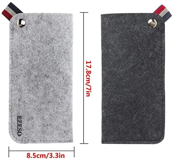 Étui à lunettes de soleil en cuir et feutre, pochette de rangement de voyage en aluminium de luxe faite à la main, étui à lunettes de soleil en gros