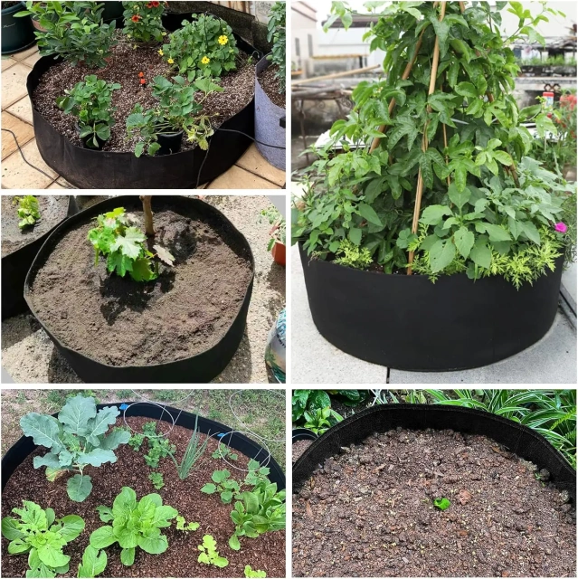 achat en gros pas cher de nouveaux pots de fleurs surélevés en tissu robuste et personnalisé de grande taille pour jardin de pommes de terre et légumes