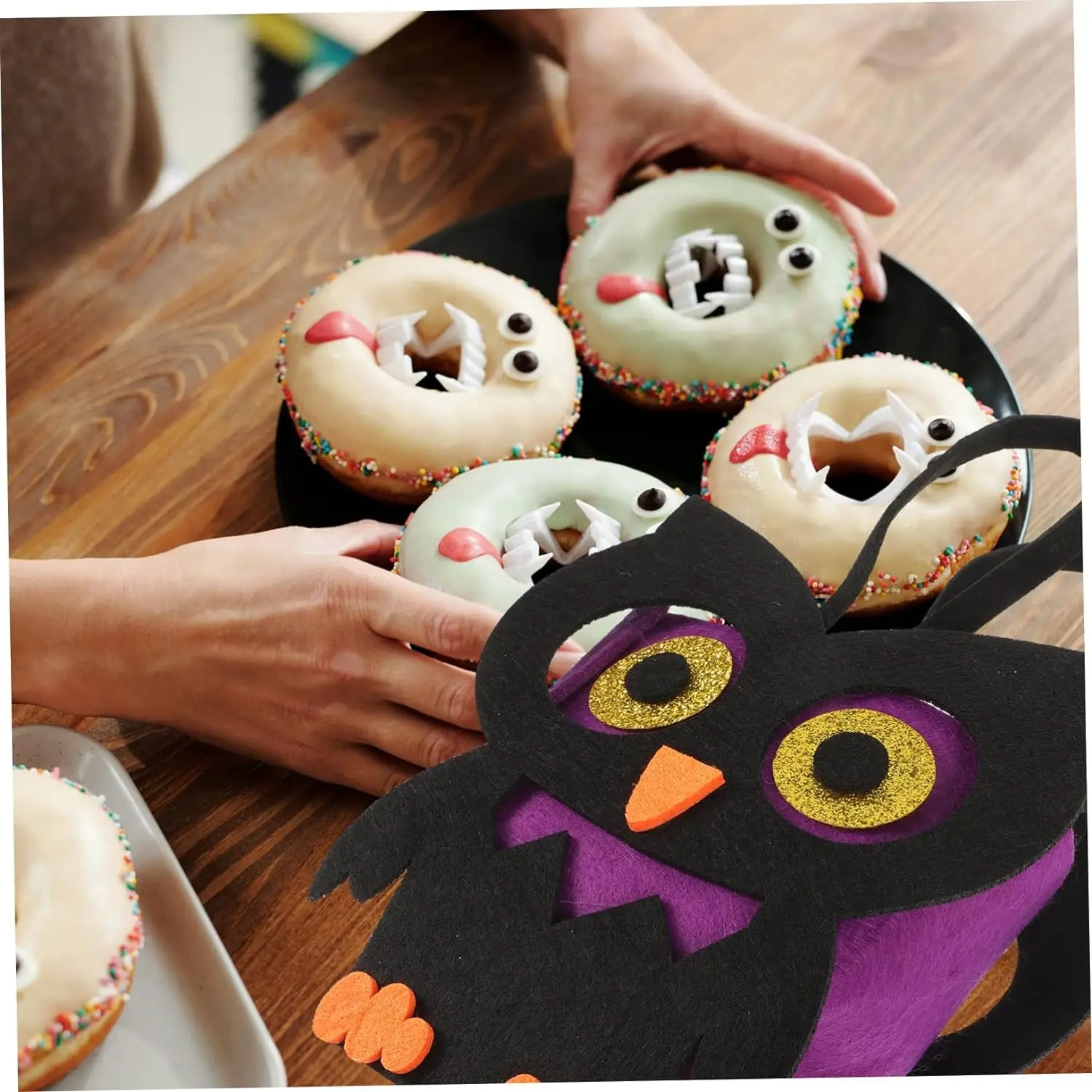 Custom Kids 2024 Trick or Treat Owl Felt Halloween Candy Bag
