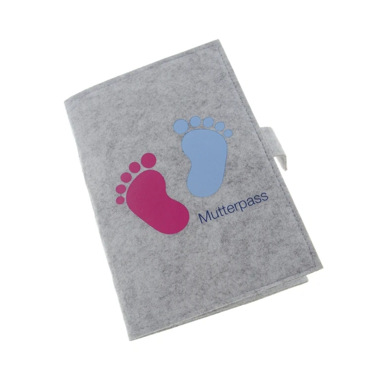 Hot Selling Maternity Felt Fabric Notebook Cover Protector Passport Cover Wallet and Card Holders
