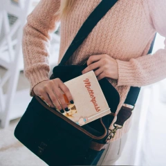 Custom Printed Brown Rainbow Felt Maternity Log Pass Cover with Elastic String Heart Beads