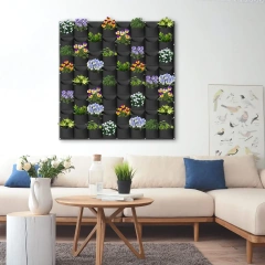 Túi trồng cây thảo mộc treo tường thẳng đứng 64 túi tùy chỉnh mới năm 2024 làm xanh hộp đựng hoa nhân tạo