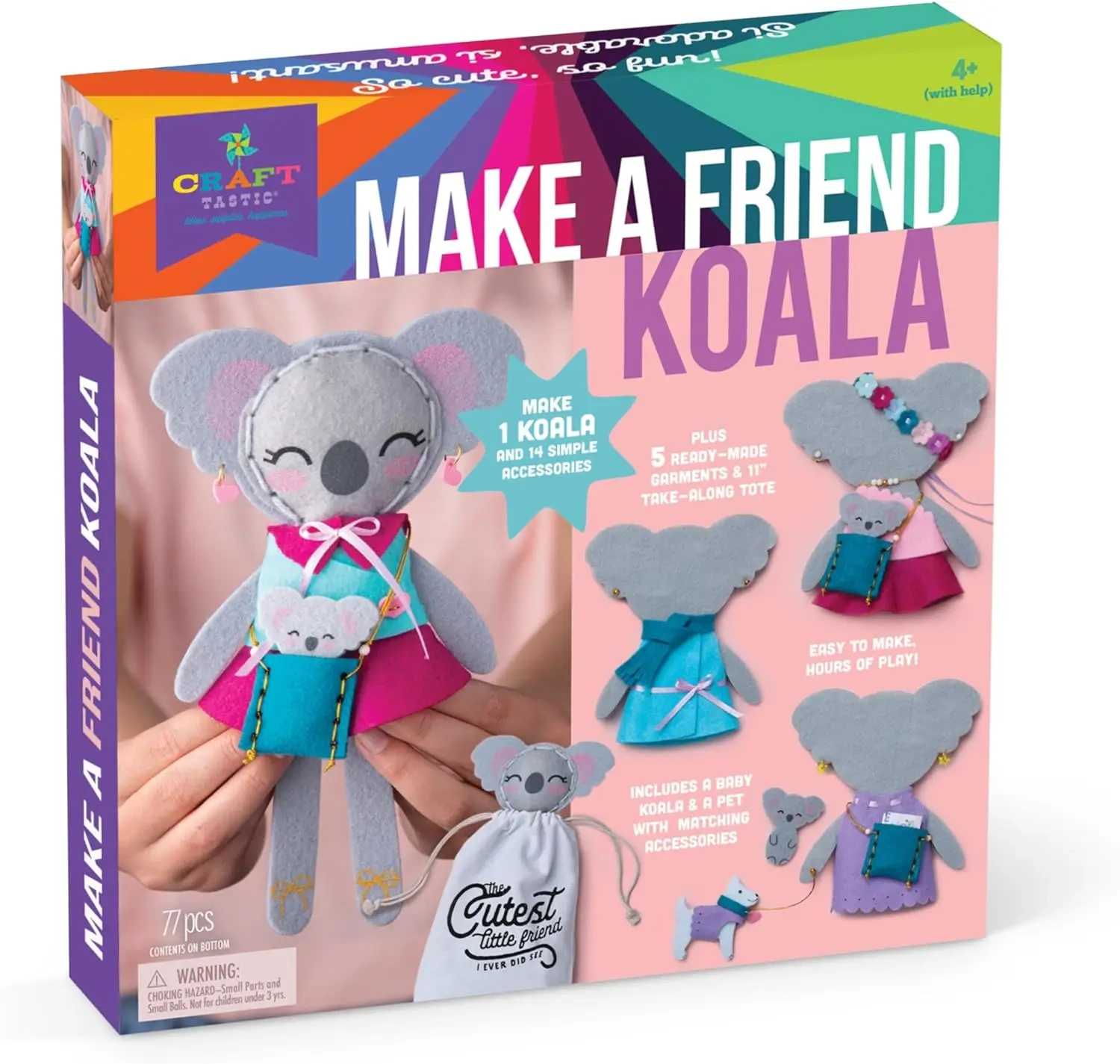 Kids Education Make a Koala Friend Craft DIY Felt Sewing Kit