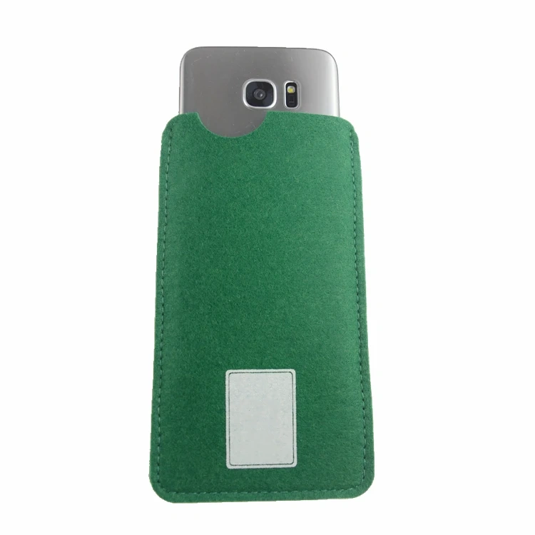 custom size color printed logo RPET needle punch polyester felt cell phone case covers for all phones wholesale promotion gift