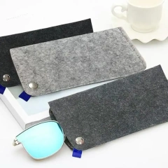 wholesale custom adults luxury felt slim slip soft reading glasses cloth eyewear pouch case sunglasses organizer