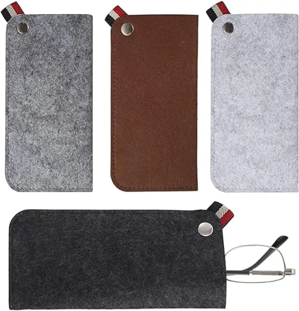 2024 hot design custom size felt soft slip pouch holder portable glasses eyeglasses storage case bags for women men