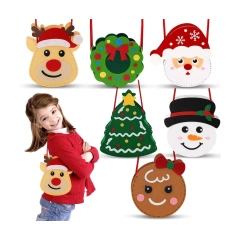 مجموعة أدوات خياطة يدوية مكونة من 6 قطع تعليمية للأطفال الصغار في مرحلة ما قبل المدرسة، مناسبة لعطلة عيد الميلاد والأنشطة والهدايا