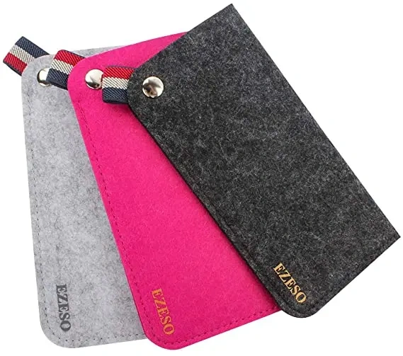 Étui à lunettes de soleil en cuir et feutre, pochette de rangement de voyage en aluminium de luxe faite à la main, étui à lunettes de soleil en gros