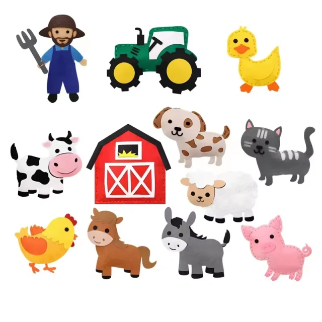 Kids Education DIY Toy Craft Felt Sewing Kit S8 Ocean Animals