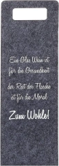 Túi đựng chai rượu bằng vải nỉ không dệt màu đen xám dài thân thiện với môi trường du lịch năm 2024
