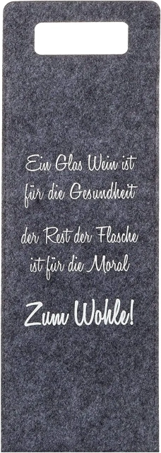 Túi đựng chai rượu bằng vải nỉ không dệt màu đen xám dài thân thiện với môi trường du lịch năm 2024