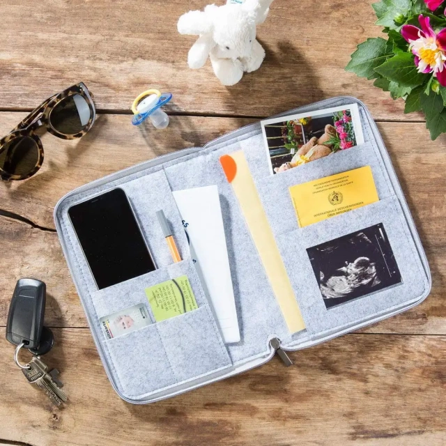 Capa de feltro com logotipo personalizado Progift Mutterpasshülle Schutzhülle