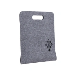 Túi đựng rượu BSCI có thể giặt được, vải nỉ cách nhiệt có thể tái sử dụng, có ngăn đựng quà tặng có logo tùy chỉnh