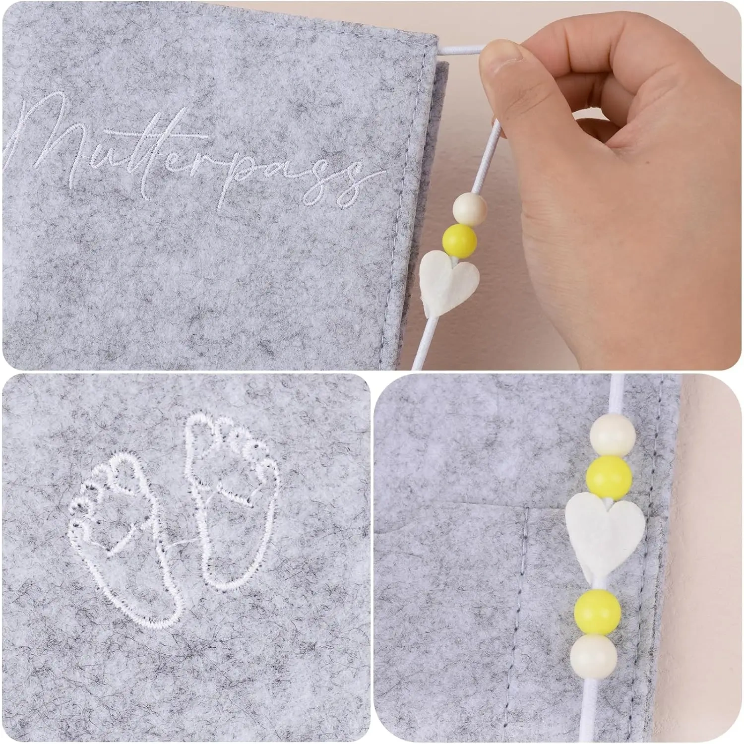 New Hot Custom Felt Maternity Log Mutterpass Cover Bag for Pregnant Mother