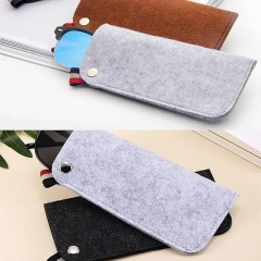 hot sale cheap gray blue black for most soft portable bag pen glasses case pouch foldable protective eyeglasses cover