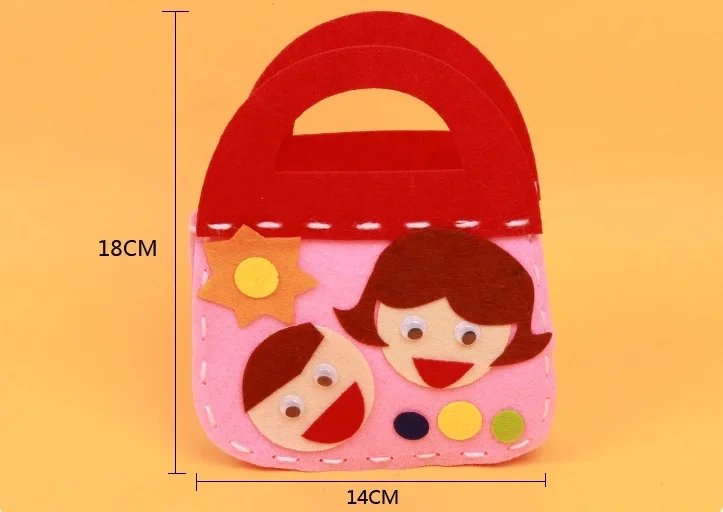 New Custom Kids Soft Toy DIY Craft Art Felt Bag Sewing Kit
