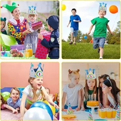 Decoração de aniversário de coroa de feltro fofa e reutilizável personalizada para bebês