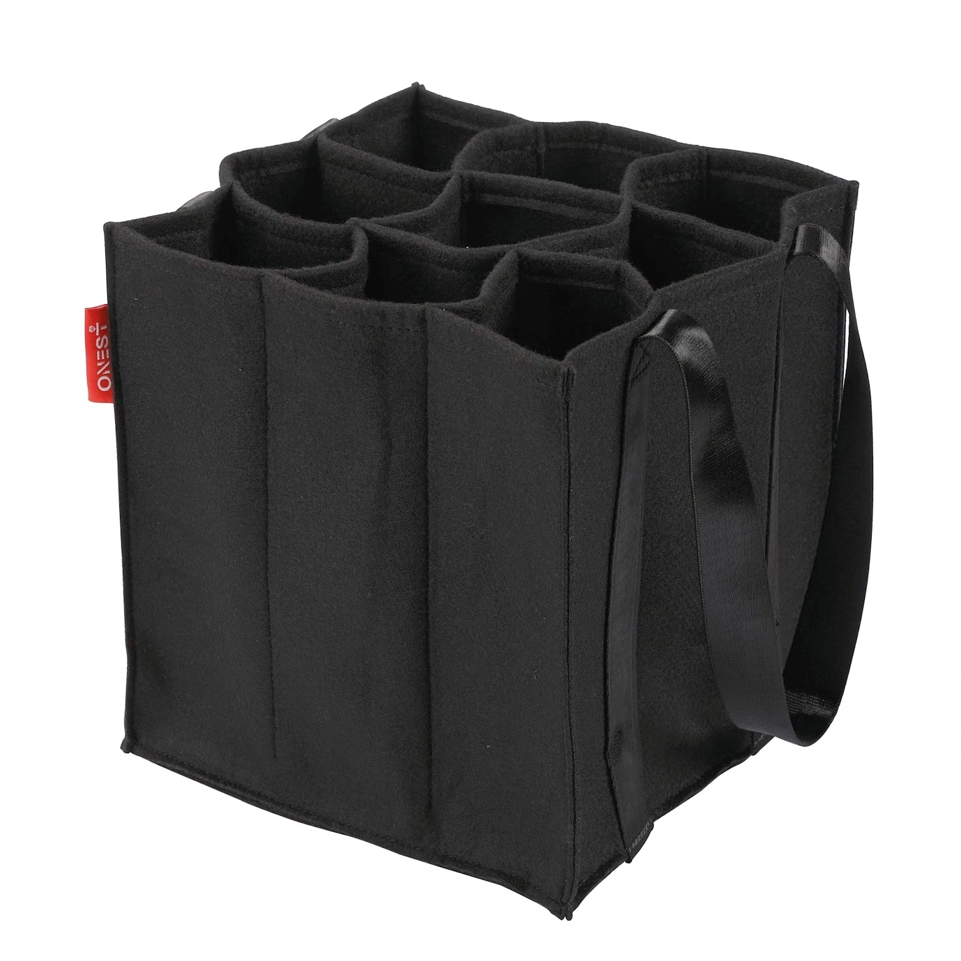 wholesale Oktoberfest custom 27x27x27cm cooler can tote 6 compartments carriers red wine gift bags grey felt water bottle bags