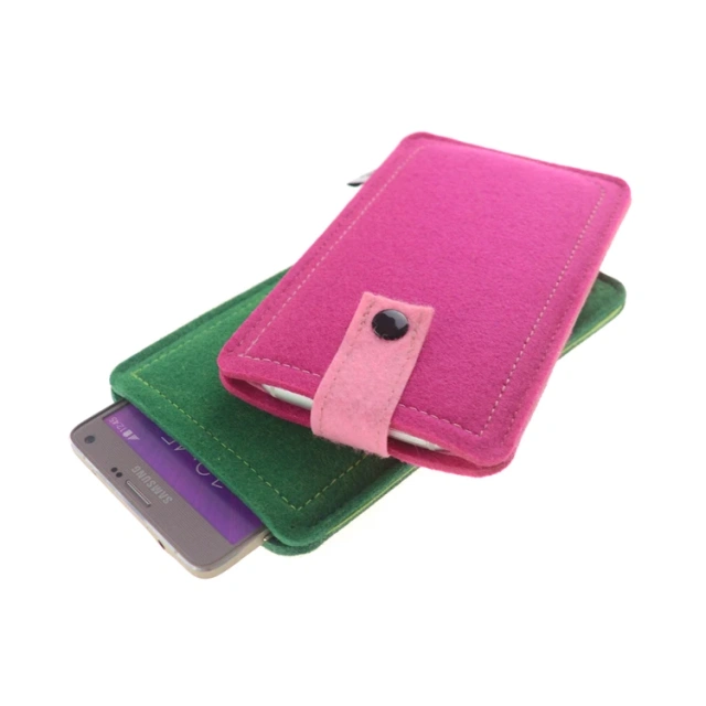 Túi đựng điện thoại di động thân thiện với môi trường phổ thông năm 2022 bán trực tiếp từ nhà máy Túi đựng điện thoại di động bằng nỉ có nút bấm bằng nhựa